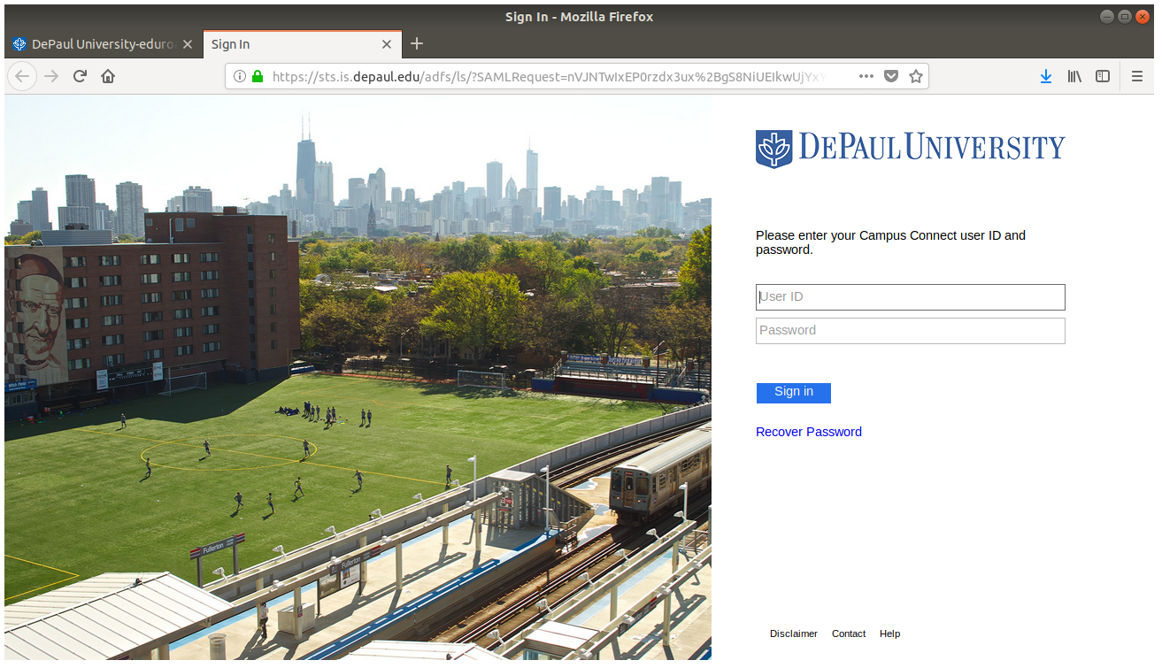 enter campus connect credentials