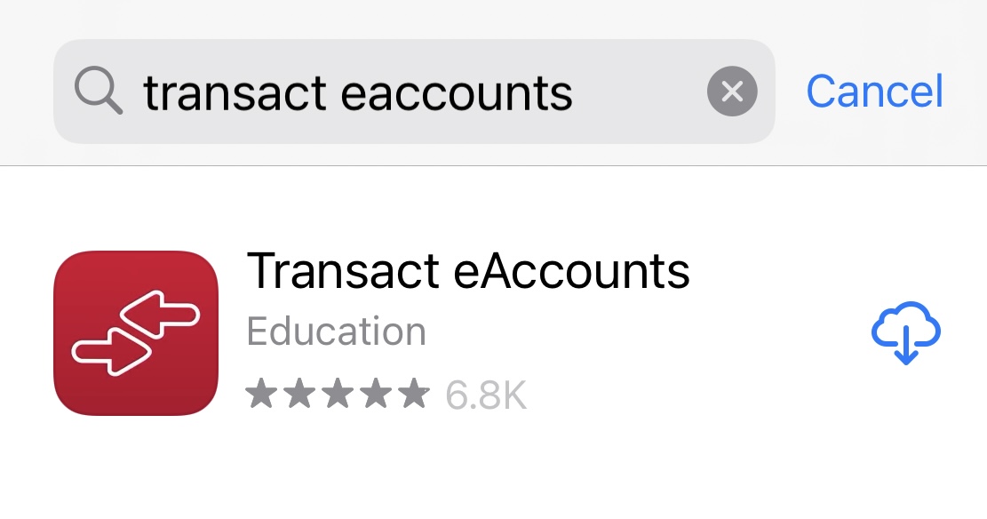 transact app in app store