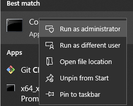 Run CMD as Admin