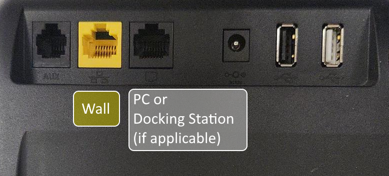 C455HD Audiocodes Phone Ports